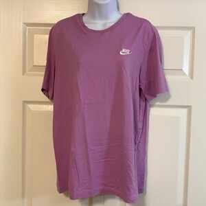 THE NIKE TEE, ladies large, light purple, embroidered emblem, great condition